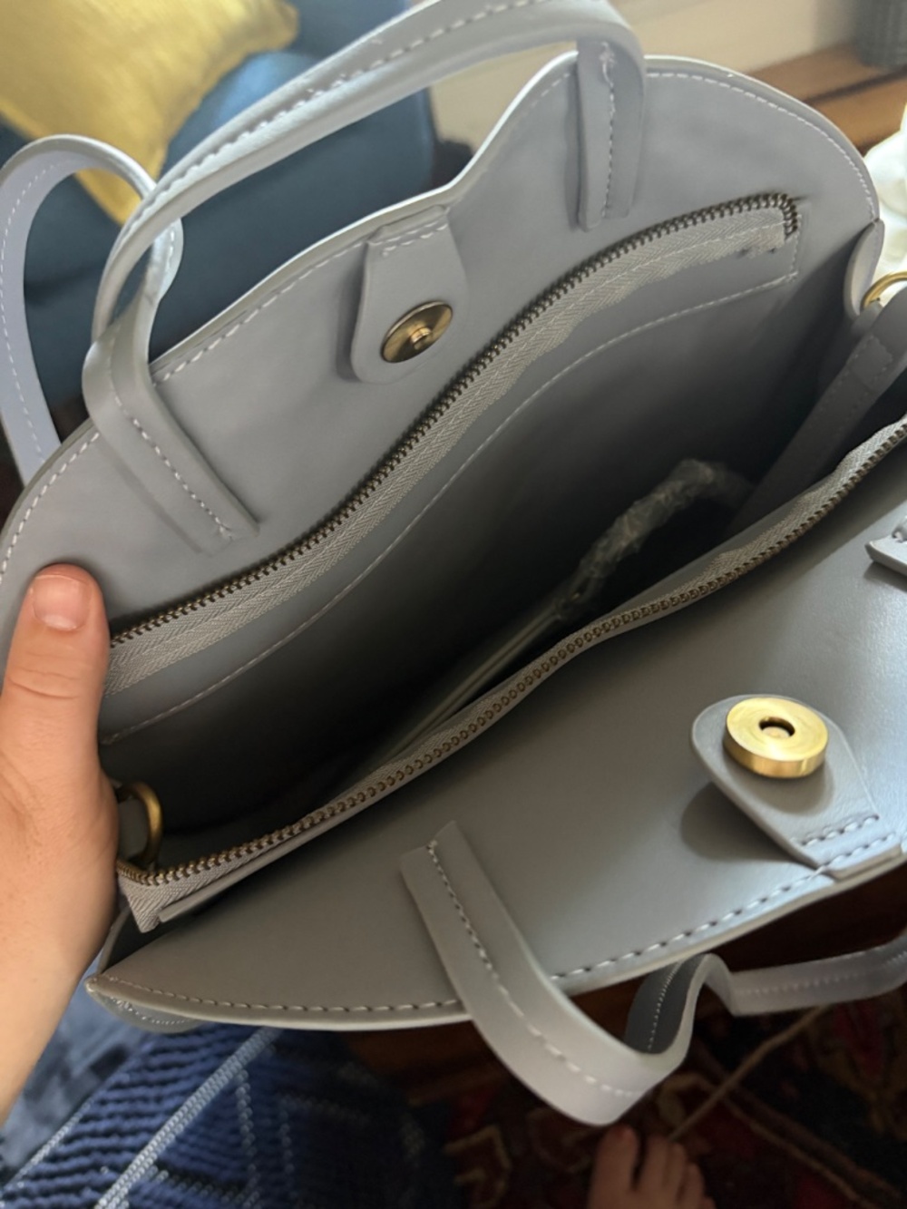 Light Blue Circle Anthropologie Bag - Picture 3 of 5